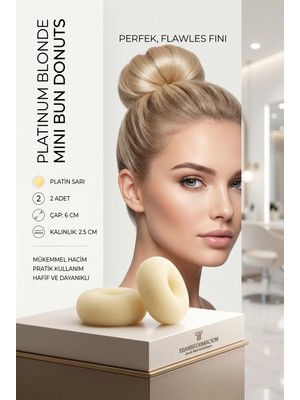 Transformacion 2'li Platin Mini Topuz Süngeri 6cm Donut Saç Şekillendirici 721878