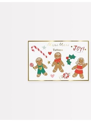 - Gingerbread Temporary Tattoos - Zencefilli Kurabiye Geçici Dövme