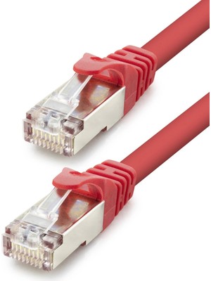 sbodurhome Cat7 Ethernet Patch Kablosu 10 Gbps 600 Mhz 30 cm - Kırmızı HDX5105