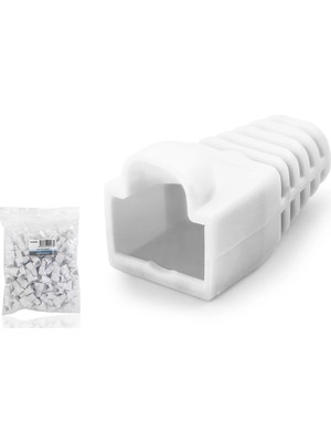 sbodurhome RJ45 Konnektör Papuç - 100 Adet Beyaz / Ekonomik Poşet Paket ND2433