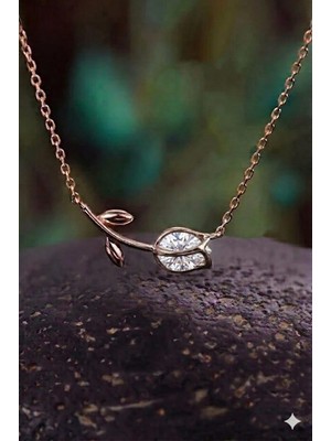 Papatya Silver 925 Ayar Gümüş 12 Renk Doğum Taşı Seçenekleriyle Lale Kolye.rose.gold.rodaj