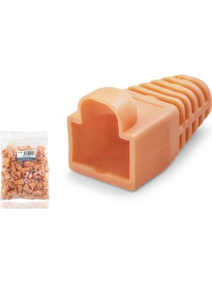 sbodurhome RJ45 Konnektör Papuç - 100 Adet Turuncu / Ekonomik Poşet Paket ND2432