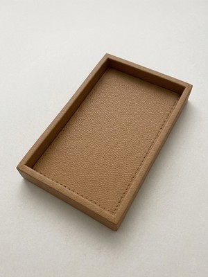 Derisunum Design Deri Takı, Saat ve Anahtar Düzenleyici ve Sunum Tepsisi (25x16 cm)