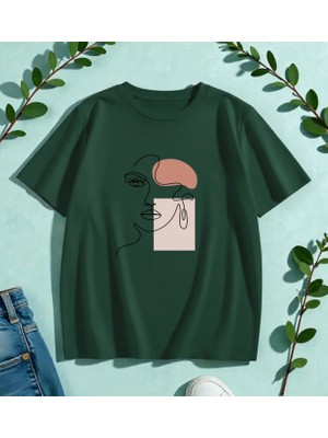 Nigrum Pardus Nıgrum Pardus Yeni Sezon Female Fıgure Baskılı %100 Pamuk Büyük Beden Kadın T-Shirt