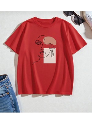 Nigrum Pardus Nıgrum Pardus Yeni Sezon Female Fıgure Baskılı %100 Pamuk Büyük Beden Kadın T-Shirt