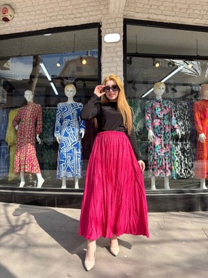 Sb Shopping Kraş Etek Fuşya
