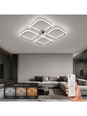Avizego Nuvo LED Plafonyer Avize 3 Renk Kumandalı