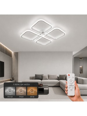Avizego Nuvo LED Plafonyer Avize 3 Renk Kumandalı