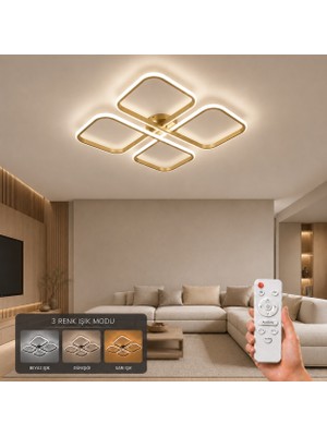 Avizego Nuvo LED Plafonyer Avize 3 Renk Kumandalı