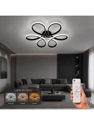 Avizego Niva LED Plafonyer Avize 3 Renk Kumandalı