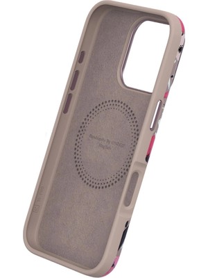 Colezium Onegif Iphone 15 Pro Max Flower Series Magsafe Kapak - Beyaz