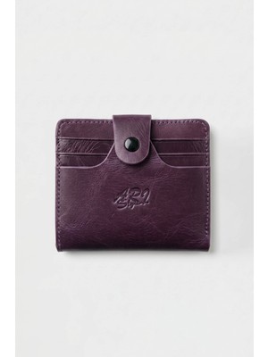 Abluka Online Erkek Hakiki Deri Trifold Çıtçıtlı Klasik Cüzdan Mürdüm