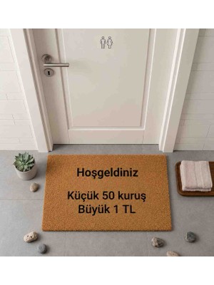 Drsn Ticaret Dijital Baskı Wc Kapı Önü Paspası Kaymaz Taban 45X70 cm
