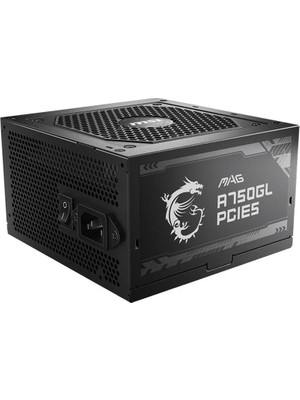 MSI Msı 750W 80+ Gold A750GL 12CM Fanlı Pcıe5.0 Tam Modüler Power Supply
