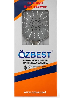 Özbest El Duşu – Krom Banyo El Duş Başlığı | Yerli Üretim