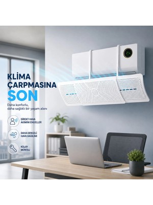 Hymark Askılı Ayarlanabilir 56-95CM Klima Yönlendirici Aparat Klima Rüzgar Önleyici Deflektör