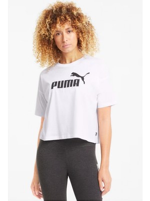 Puma Essential Cropped Logo Kadın Siyah Tişört