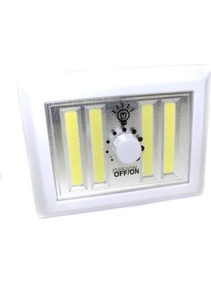 Colezium 4 Ledli Pilli LED Lamba Güç Ayarlı LED Portatif Lamba LED Işık - Mıknatıslı Yapışkanlı