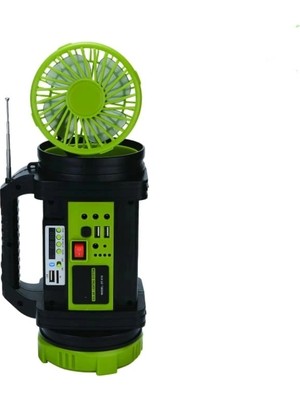 Colezium Wıson WS-5683 Şarjlı 30W Solar Şarjlı Ev Aydınlatma Seti Ra ve Fan Powebank