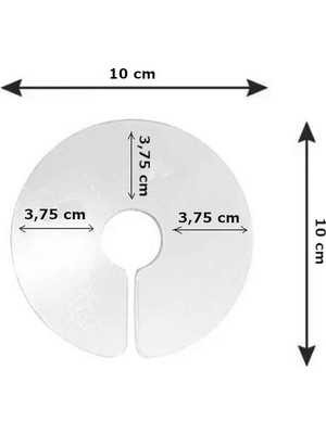Colezium Elizabet Şeffaf Kuş Yakalığı 3.75 Cm-10 cm Standart