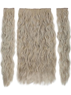 Colezium Fiber Sen Kabarık Daalı Yarım Ay + 2 Yan Çıt Çıt / Balköpüğü Platin Röfleli