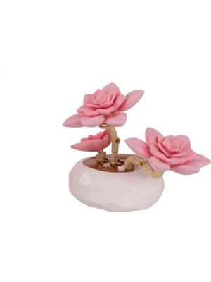 Genel Tedarik P655064 Panlos Pembe Nilüfer Sukulent Model 82 Parça Block Oyuncak