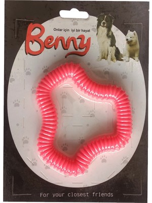 Colezium Benny Köpek Oyuncağı Sert 11 x 10 cm Kırmızı