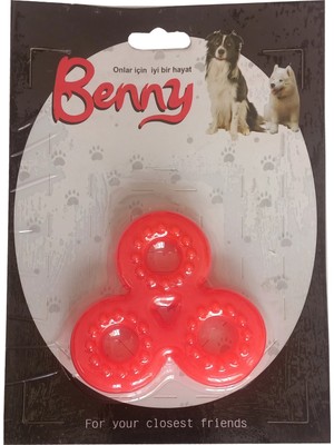 Colezium Benny Köpek Oyuncağı Üçlü H 9 x 9 cm Kırmızı
