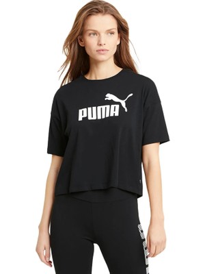 Puma Essential Cropped Logo Kadın Siyah Tişört