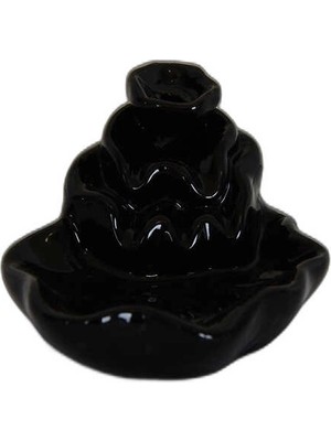 Colezium Geri Akış Buhurdanlık Tütsülük Seramik Şe Siyah Backflow C0902