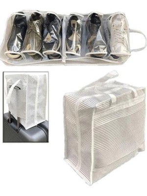 Colezium Ayakkabı Saklama ve Taşıma Çantası (Çizgili Model) Shoe Tote