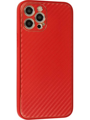 Colezium Iphone 12 Pro Max Kılıf Co Karbon  - Kırmızı