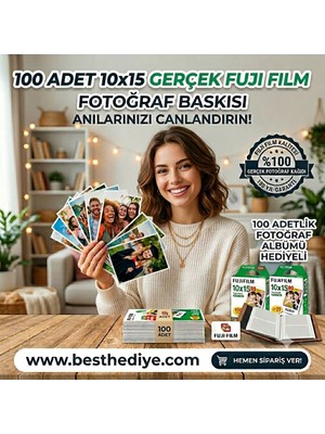 Best Hediye 100 Adet Fotoğraf Baskı+Albüm Hediyeli