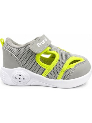 Promax Bebek  Cırtlı Kolay Giyilen Işıklı Nefes Alan Kumaş Hafif  Ilk Adım Ayakkabı 21-25 Numara