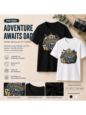 Tişört Kodu Adventure Awaits Dad Erkek Regular Fit Tişört
