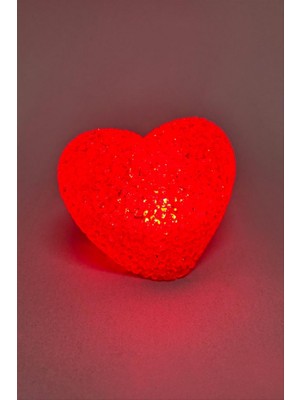 Zero Land Flzdgnkr Işıklı Kırmızı Kalp LED Lamba 9 cm - Kırmızı