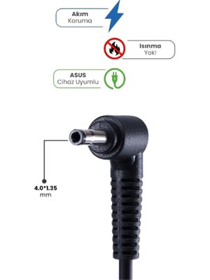 Artcrelier 19V 3.42A 4.0 * 1.35MM 65W Asus Için Laptop Adaptör