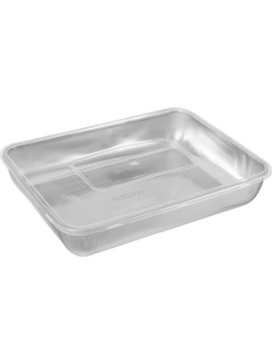Ata Store Çok Amaçlı Paslanmaz Çelik Fırın ve Saklama Kabı (25X20X5 Cm)