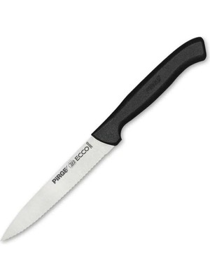 Ata Store 38049 Ecco Tırtıklı Sebze, Et, Biftek Steak Bıçağı 12 cm - Siyah