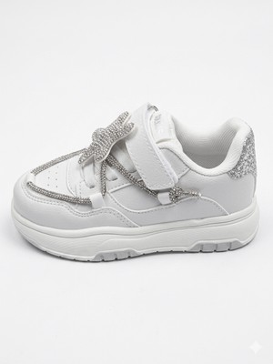 Cool Yıldız Cırtlı Ortopedik Taşlı Sneaker Kız Çocuk Spor Ayakkabı