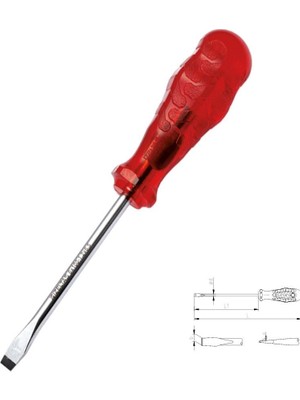 Senka Izeltaş 4100 Kraft Düz Uçlu Tornavida 5X125