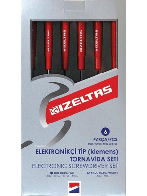 Senka Izeltaş 4500 Elektronikçi Tiptornavida Seti 6 Parça