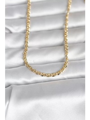 Uravas Store cm 14K Gold Renk Zincir Model 60 cm Kadın Kolye - TJ-BKO10993