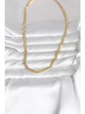 Uravas Store cm 14K Gold Renk Zincir Model 45 cm Kadın Kolye - TJ-BKO11004