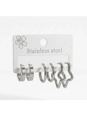 Senka Star Shıne Altılı Halka Küpe Seti - KP00678