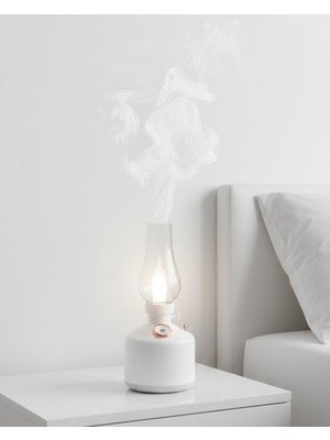 Senka Retro Gaz Lambası Tasarımlı USB Şarjlı Aroma Difüzörü 280 ml Nano Mist Nemlendirici