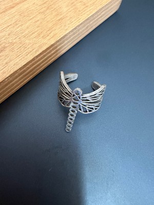 Aida Jewelss 925 Ayar Gümüş Kaplama  Işçilikli Tasarım Yüzük Ayarlanabilir Ölçü