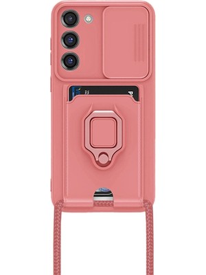 Colezium Galaxy S24 Plus Kılıf Zuma Kartvizitli Yüzüklü  - Pembe
