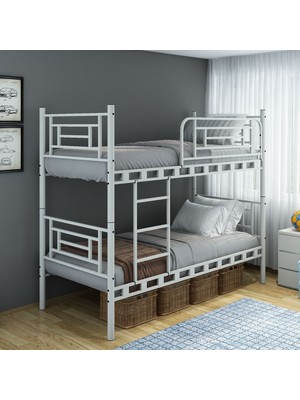 Decofer Agora Ayrılabilen Metal Ranza 90X190 Beyaz