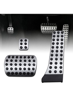 Nova Premium Ex Mercedes W204-W207-W211-W212-W215-W220-E250 Uyumlu Geçme Otomatik Pedal Seti 3 Parça Siyah Krom